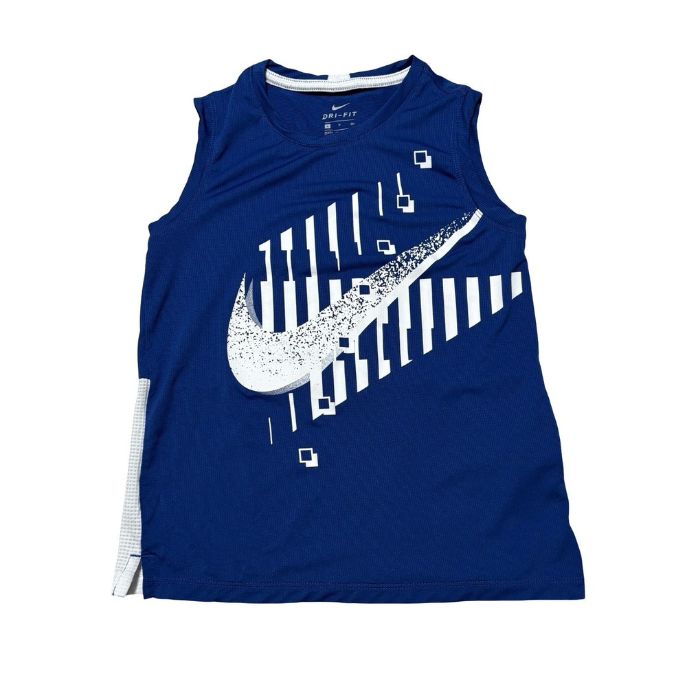 Nike‎ Dri-Fit Youth Boys Sleeveless Athletic Training Shirt Size Small 14 x 19.5